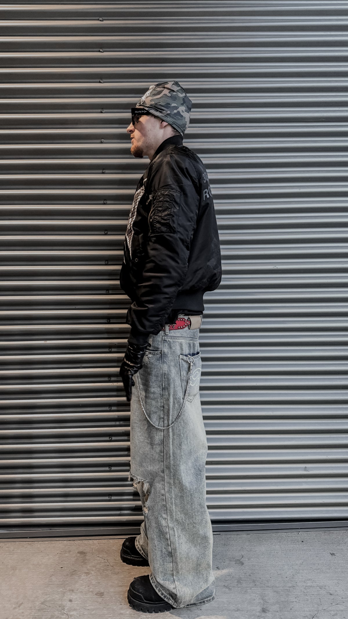 Bomber jacket with Riot Denim
