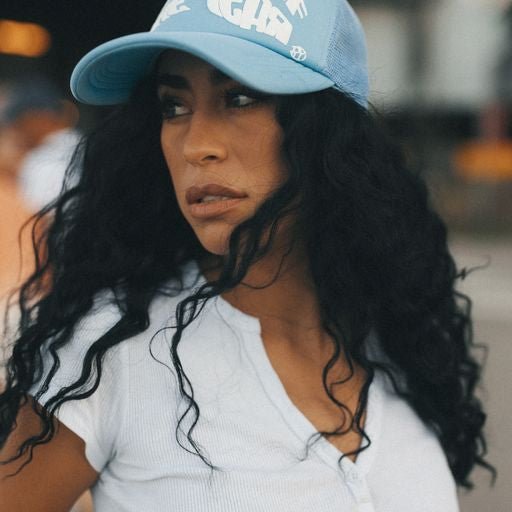 BABY BLUE TRUCKER HAT - ROOKIE OF THE YEAR