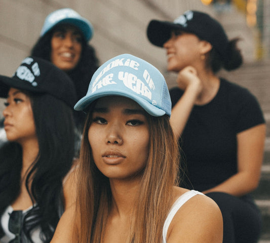 BABY BLUE TRUCKER HAT - ROOKIE OF THE YEAR
